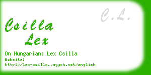 csilla lex business card